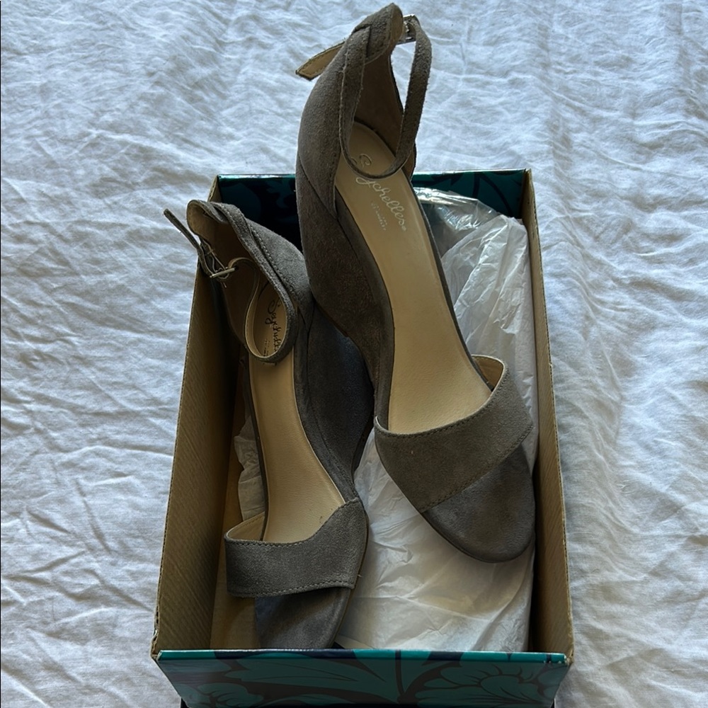 Gray Suede Women's Heels